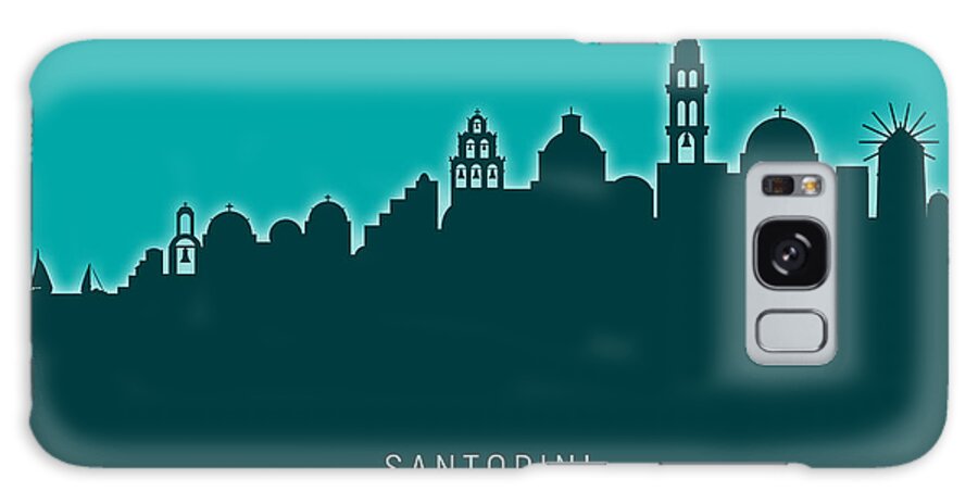 Santorini Galaxy Case featuring the digital art Santorini Skyline #18 by Michael Tompsett