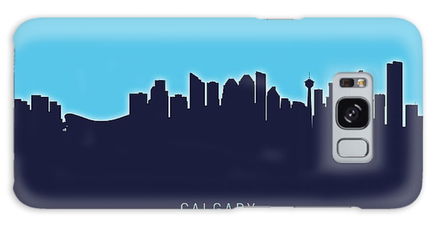 Calgary Galaxy Case featuring the digital art Calgary Canada Skyline #19 by Michael Tompsett