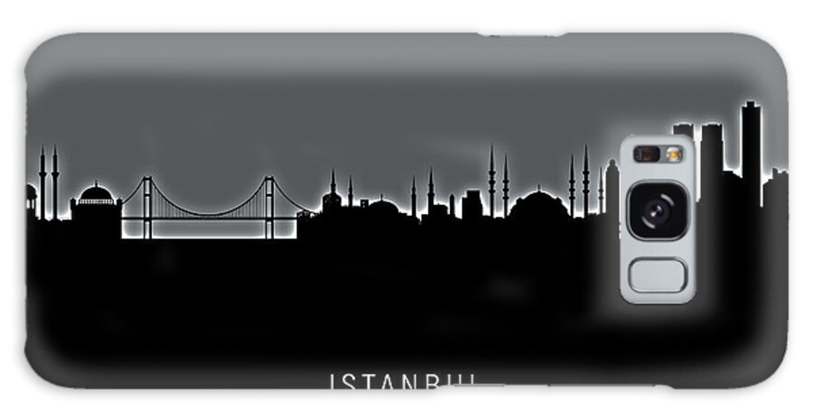 Istanbul Galaxy Case featuring the digital art Istanbul Turkey Skyline #19 by Michael Tompsett