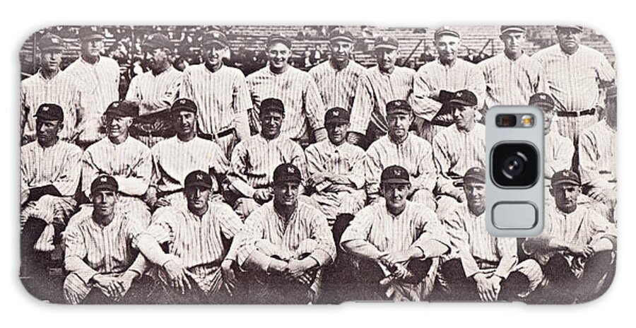 1923 New York Yankees Galaxy Case featuring the mixed media 1923 New York Yankees Team Photo by Row One Brand