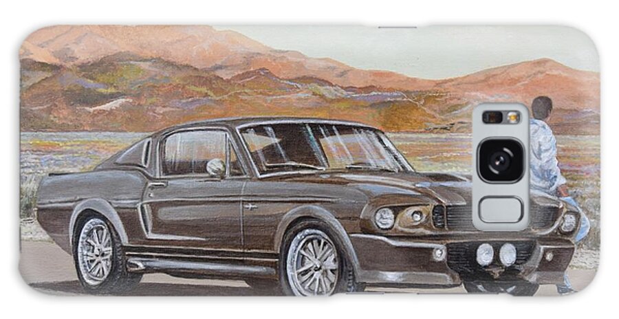 1967 Ford Mustang Fastback Galaxy Case featuring the painting 1967 Ford Mustang Fastback by Sinisa Saratlic