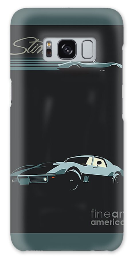 Stingray Galaxy Case featuring the painting 1968 Corvette Stingray poster by Sassan Filsoof