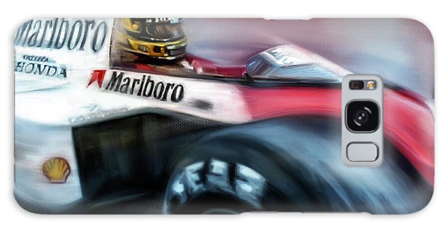 Race Galaxy Case featuring the mixed media 1989 Monaco Grand Prix by Mark Tonelli