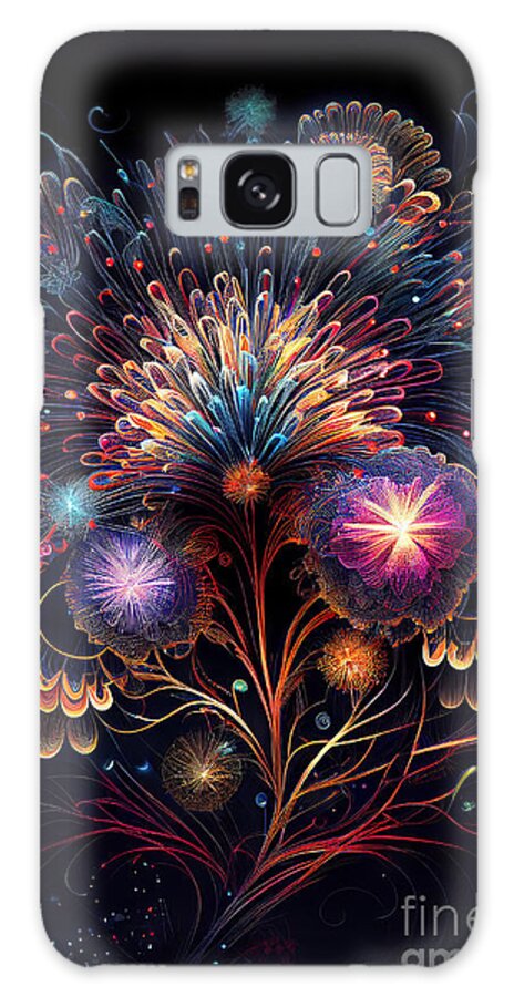 Series Galaxy Case featuring the digital art Fireworks magic #3 by Sabantha