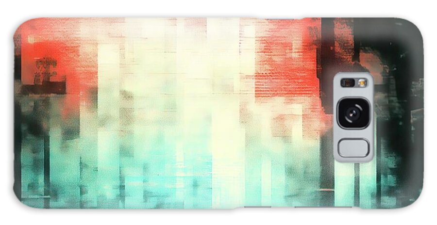 Texture Galaxy Case featuring the painting photocopier abstract Color noise photocopy print RGB overlay texture double exposure exposure gritty Abstract glitch texture grunge double grunge rough Glitch background photocopy background jam #2 by N Akkash