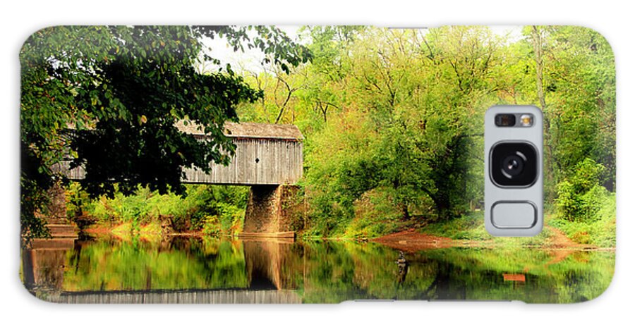Covered Bridge Galaxy Case featuring the photograph Schofield Ford Covered Bridge #1 by Elsa Santoro