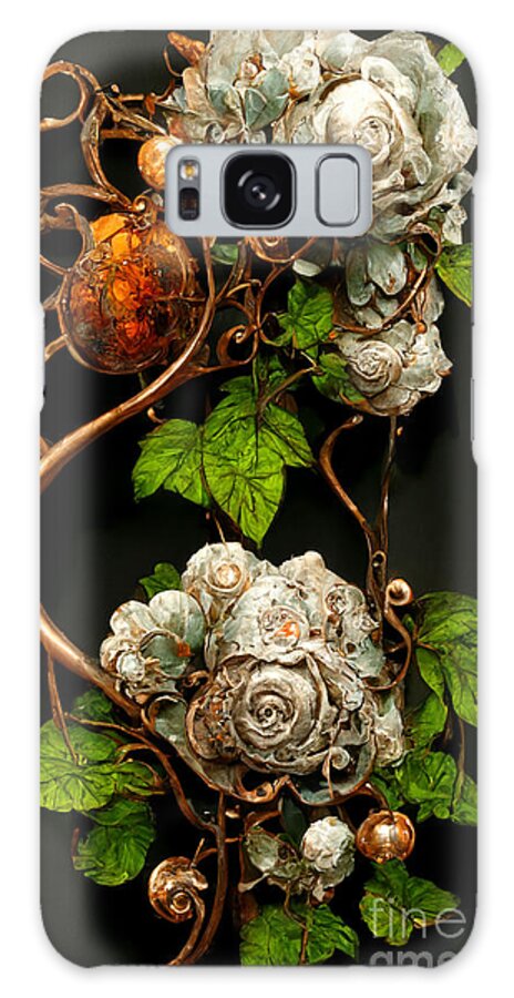 Steampunk Galaxy Case featuring the digital art Steampunk roses #2 by Sabantha