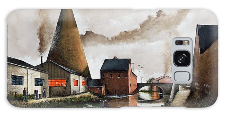 England Galaxy Case featuring the painting The Red House Cone, Wordsley, Stourbridge - England #2 by Ken Wood