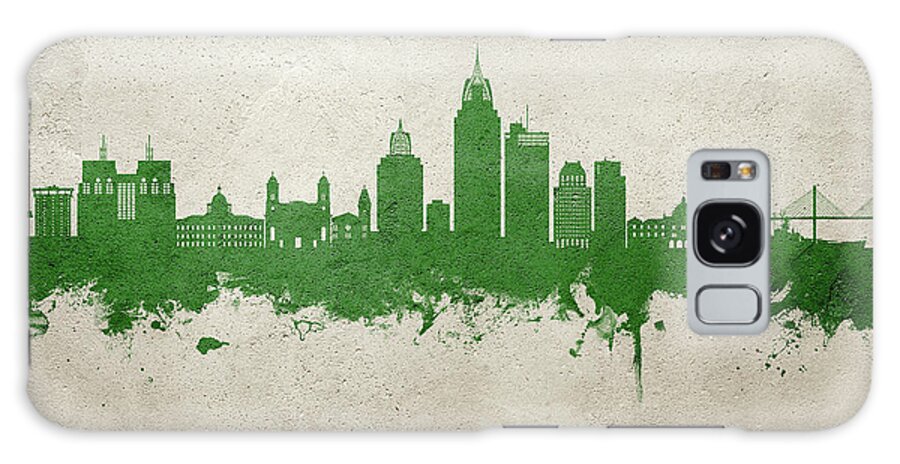 Mobile Galaxy Case featuring the digital art Mobile Alabama Skyline #20 by Michael Tompsett