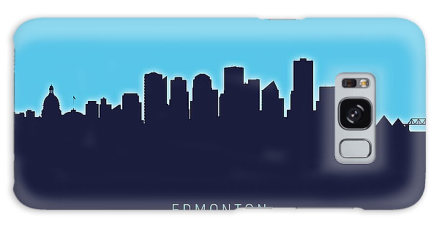 Edmonton Galaxy Case featuring the digital art Edmonton Canada Skyline #21 by Michael Tompsett