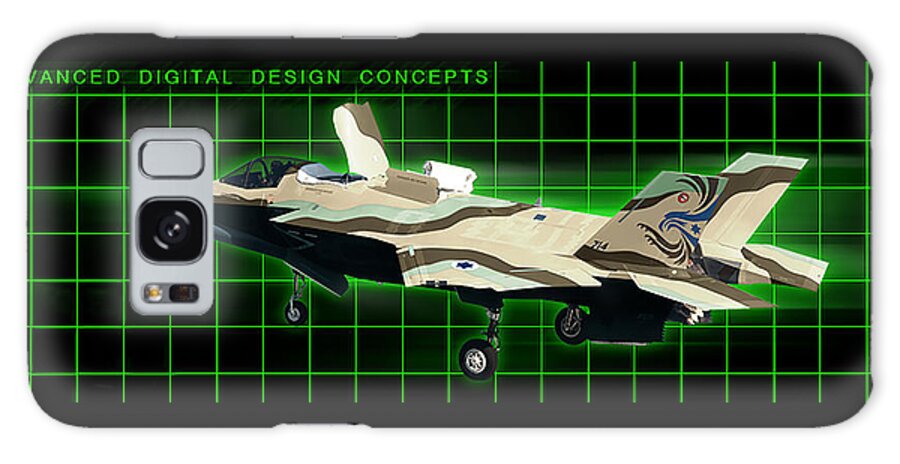 Lightning Galaxy Case featuring the digital art 22. F-35IB Barak II ADDC by Custom Aviation Art