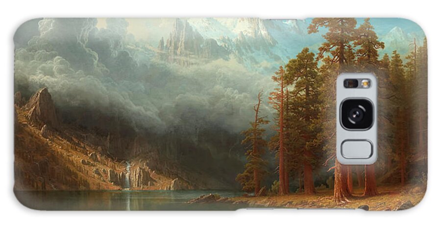 Mount Galaxy Case featuring the painting Mount Corcoran by Albert Bierstadt by Mango Art