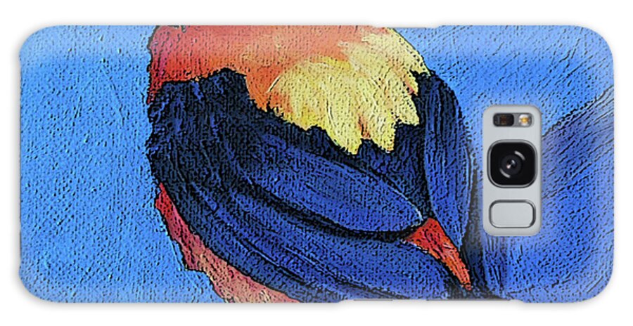 Bird Galaxy Case featuring the painting 22 Scarlet Tanager by Victoria Page