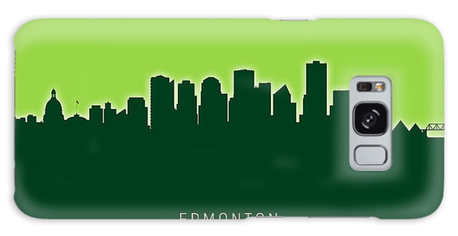Edmonton Galaxy Case featuring the digital art Edmonton Canada Skyline #24 by Michael Tompsett