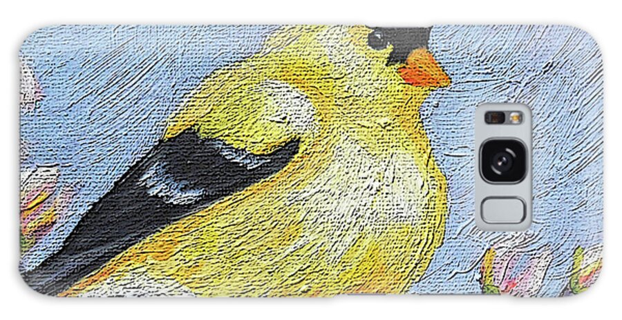 Bird Galaxy Case featuring the painting 24 Goldfinch by Victoria Page