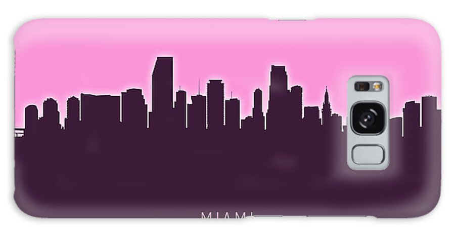 Miami Galaxy Case featuring the digital art Miami Florida Skyline #28 by Michael Tompsett