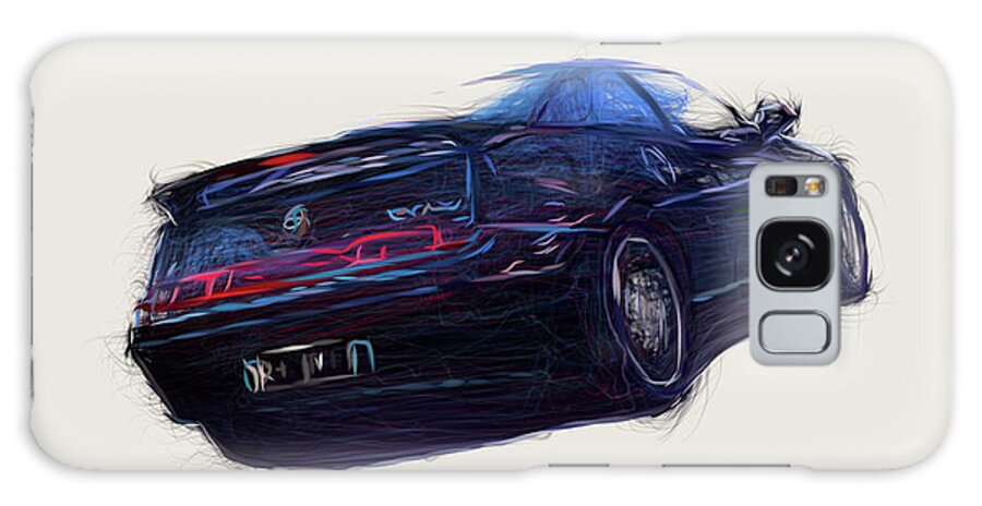 Alfa Galaxy Case featuring the digital art Alfa Romeo GTV Car Drawing #3 by CarsToon Concept