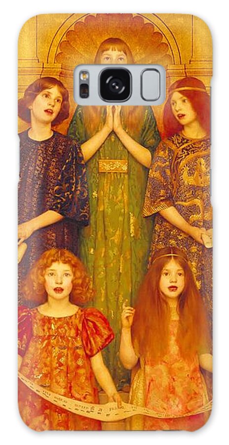 Thomas Cooper Gotch Galaxy Case featuring the painting Alleluia #2 by Thomas Cooper Gotch