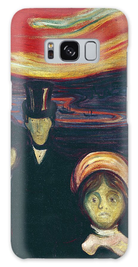 Anxiety Galaxy Case featuring the painting Anxiety by Edvard Munch