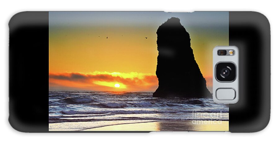 Cannon Beach Galaxy Case featuring the photograph Cannon Beach Sunset #3 by Scott Cameron