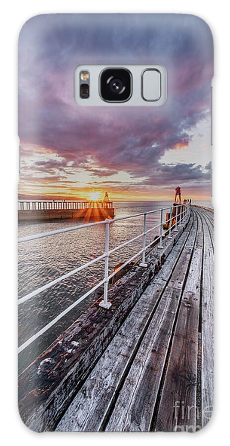 Whitby Galaxy Case featuring the photograph Whitby East Pier #3 by Martin Williams