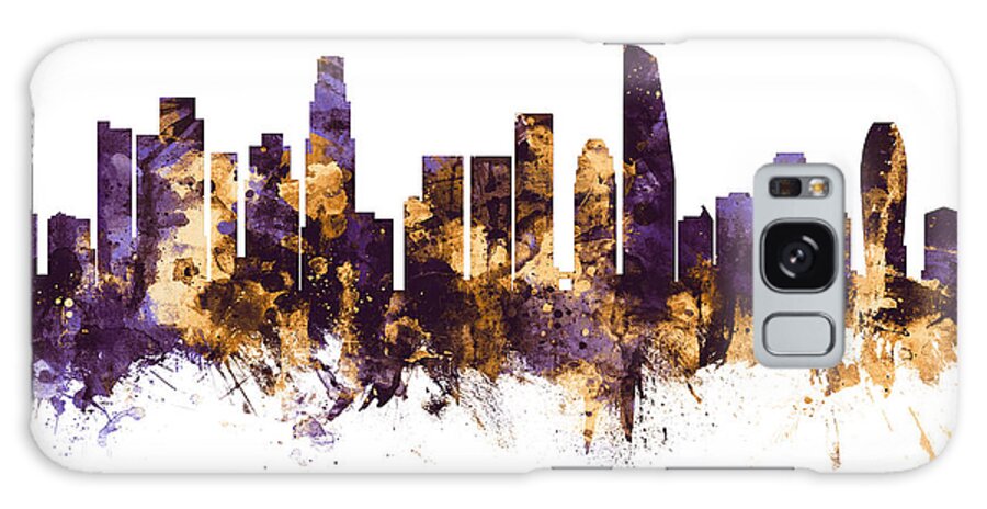 Los Angeles Galaxy Case featuring the digital art Los Angeles California Skyline #32 by Michael Tompsett