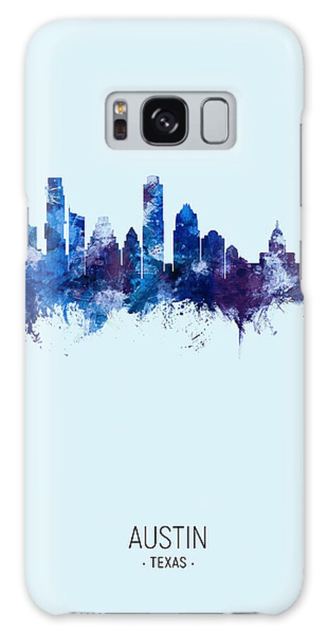 Austin Galaxy Case featuring the digital art Austin Texas Skyline #34 by Michael Tompsett