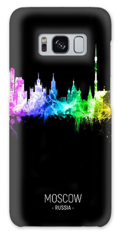 Moscow Galaxy Case featuring the digital art Moscow Russia Skyline #37 by Michael Tompsett
