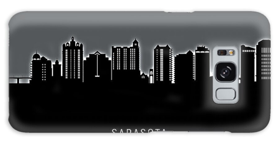 Sarasota Galaxy Case featuring the digital art Sarasota Florida Skyline #38 by Michael Tompsett