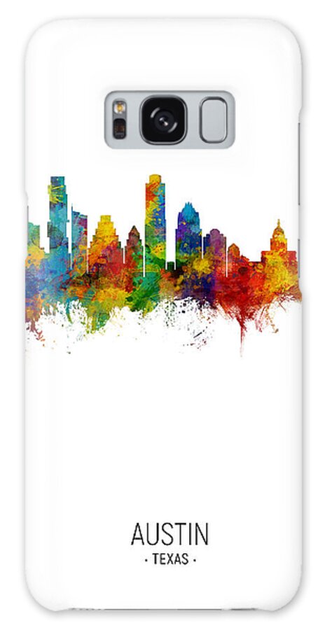 Austin Galaxy Case featuring the digital art Austin Texas Skyline #39 by Michael Tompsett