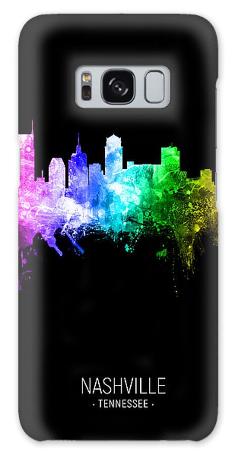 Nashville Galaxy Case featuring the digital art Nashville Tennessee Skyline #39 by Michael Tompsett