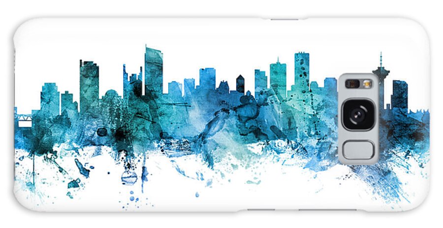 Vancouver Galaxy Case featuring the digital art Vancouver Canada Skyline #39 by Michael Tompsett
