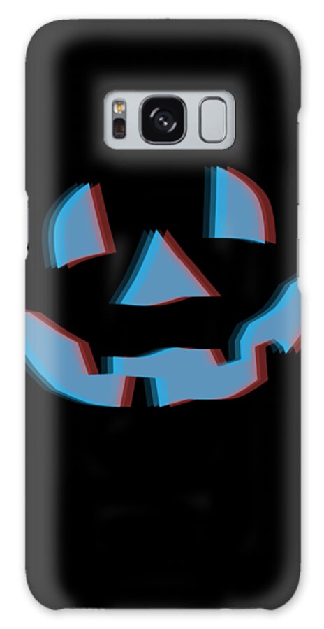 Funny Galaxy Case featuring the digital art 3d Halloween Pumpkin by Flippin Sweet Gear