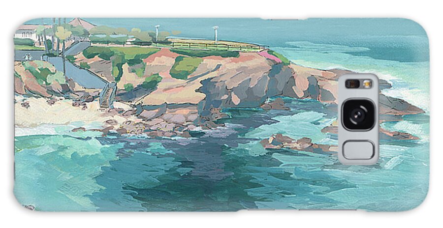 La Jolla Cove Galaxy Case featuring the painting La Jolla Cove - San Diego, California #3 by Paul Strahm