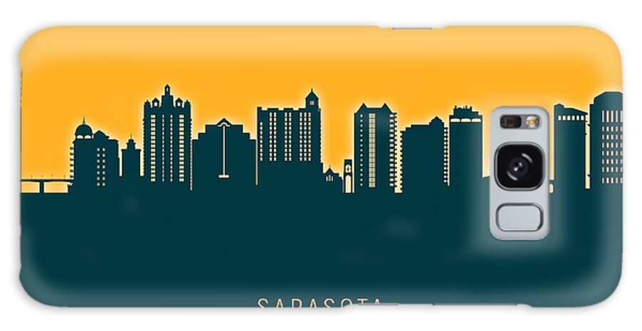 Sarasota Galaxy Case featuring the digital art Sarasota Florida Skyline #44 by Michael Tompsett