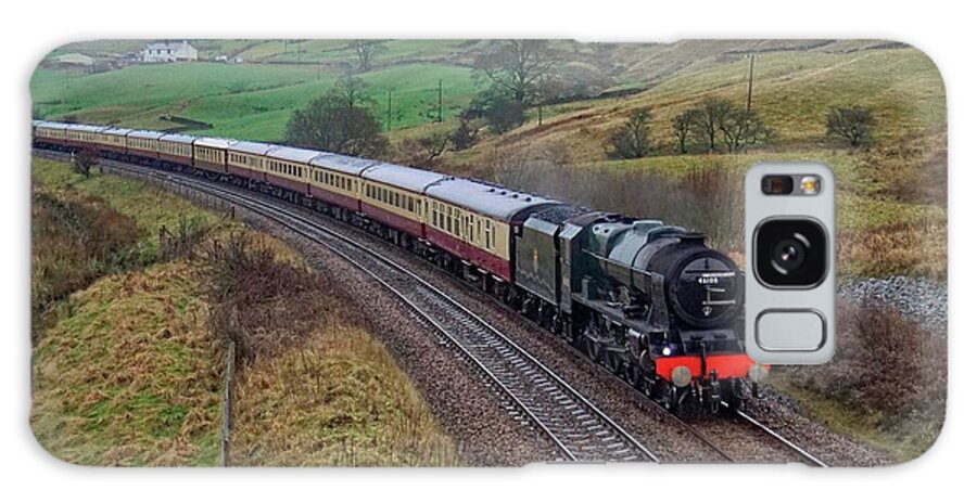 Steam Galaxy Case featuring the photograph 46100 Royal Scot at Copy Pit by David Birchall