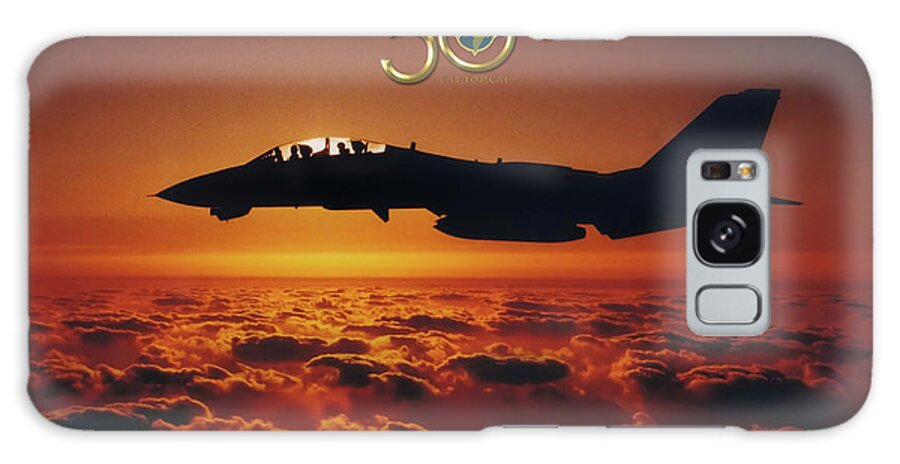 Aviation Galaxy Case featuring the photograph 50 years Tomcat Sunrise by Peter Chilelli