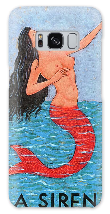 Mermaid Galaxy Case featuring the painting 6 La Sirena by Holly Wood