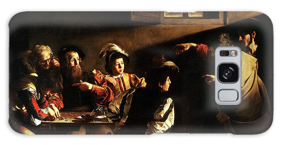 Caravaggio Galaxy Case featuring the painting The Calling of Saint Matthew by Caravaggio