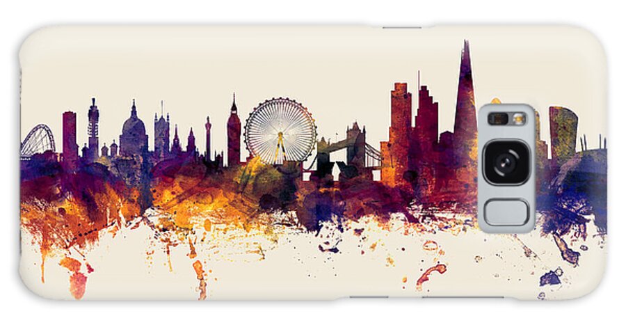 London Galaxy Case featuring the digital art London England Skyline #66 by Michael Tompsett