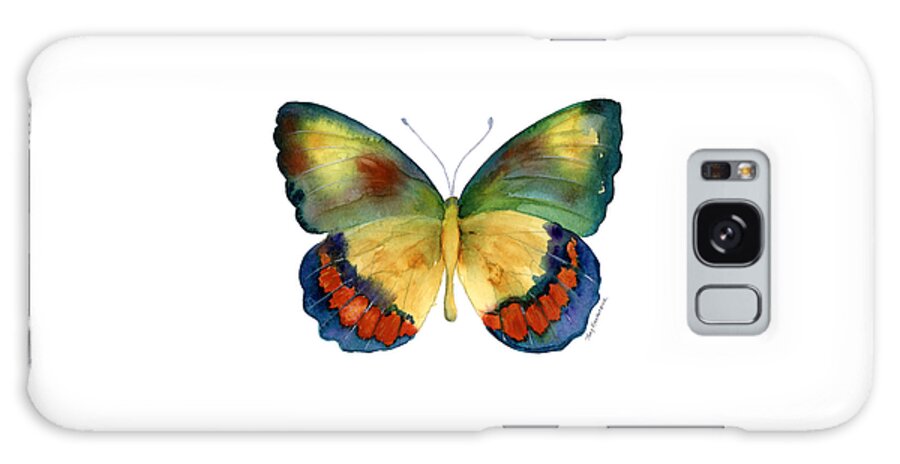 Bagoe Butterfly Galaxy Case featuring the painting 67 Bagoe Butterfly by Amy Kirkpatrick
