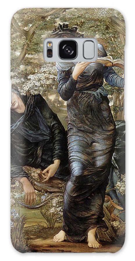 Beguiling Of Merlin Galaxy Case featuring the painting The Beguiling of Merlin #7 by Edward Burne-Jones