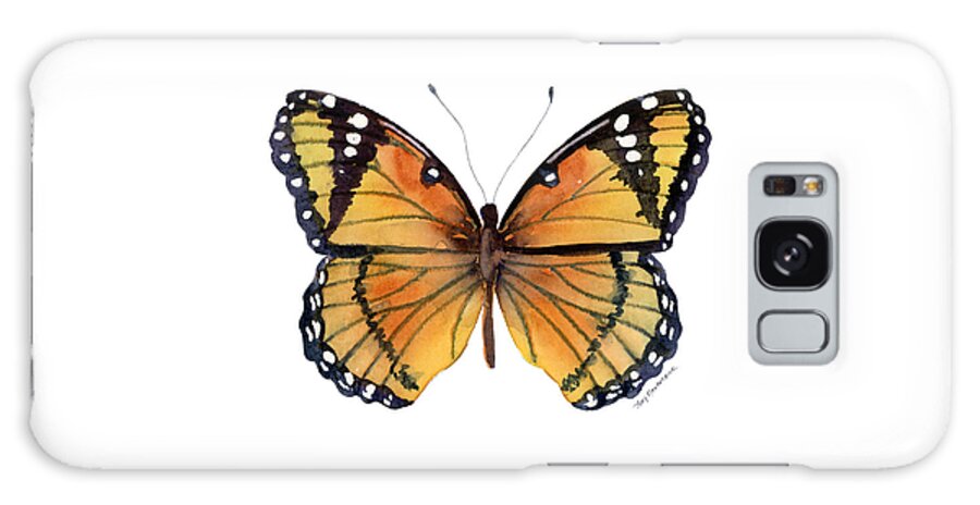 Viceroy Galaxy Case featuring the painting 76 Viceroy Butterfly by Amy Kirkpatrick