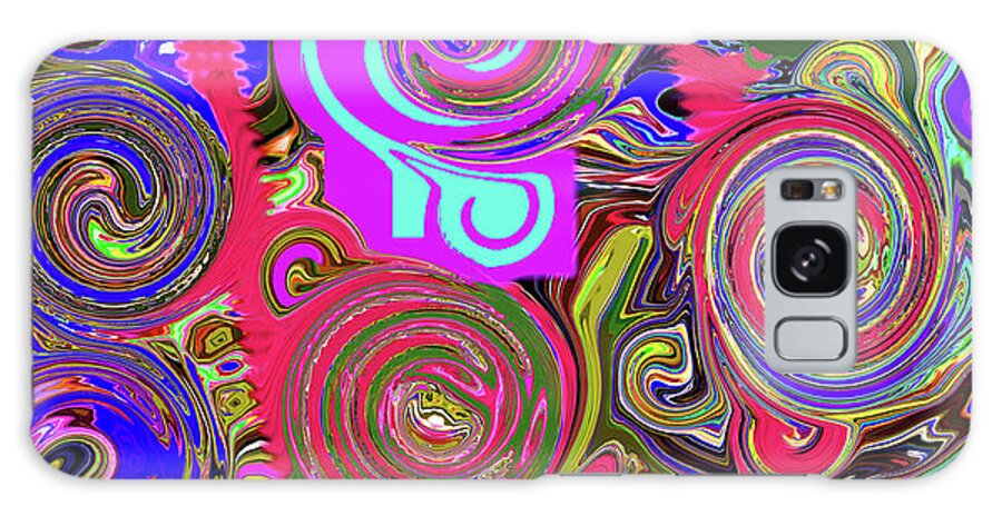 Walter Paul Bebirian: The Bebirian Art Collection Galaxy Case featuring the digital art 9-14-2010cabcd by Walter Paul Bebirian