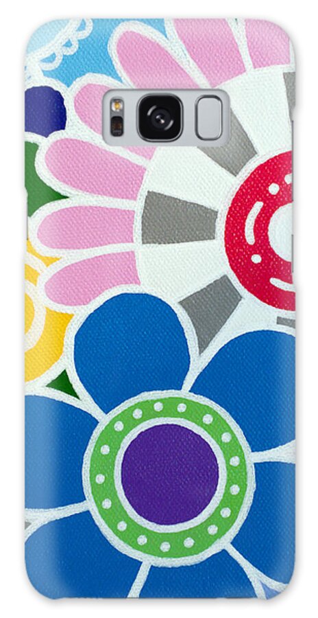 Flowers Galaxy Case featuring the painting 9 Blooms by Beth Ann Scott