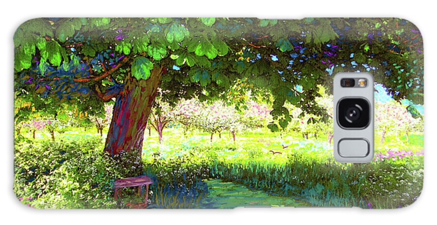 Landscape Galaxy Case featuring the painting A Beautiful Day by Jane Small