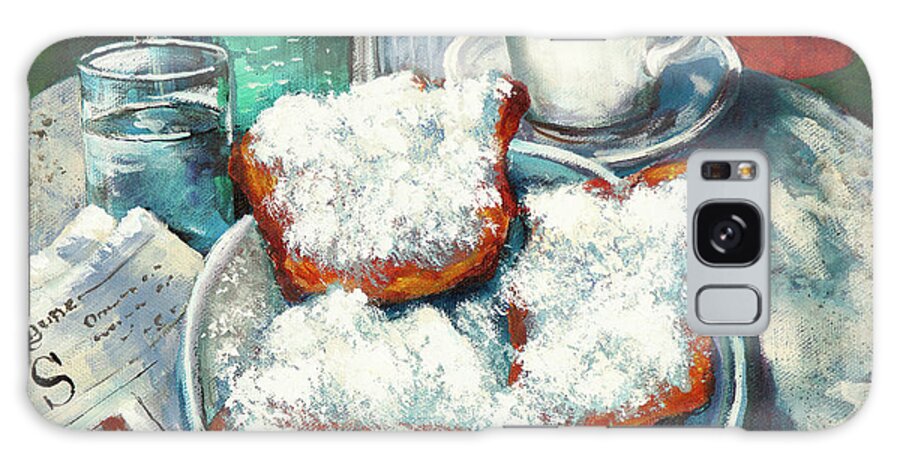 New Orleans Food Galaxy Case featuring the painting A Beignet Morning by Dianne Parks