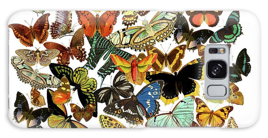 Butterflies Galaxy Case featuring the digital art A Bunch of Butterflies by Lorena Cassady