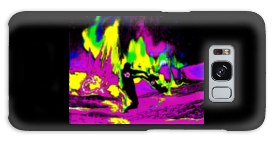 A Fathers Love Poem Galaxy Case featuring the digital art A Fathers Love Aura Borealis III by Stephen Battel