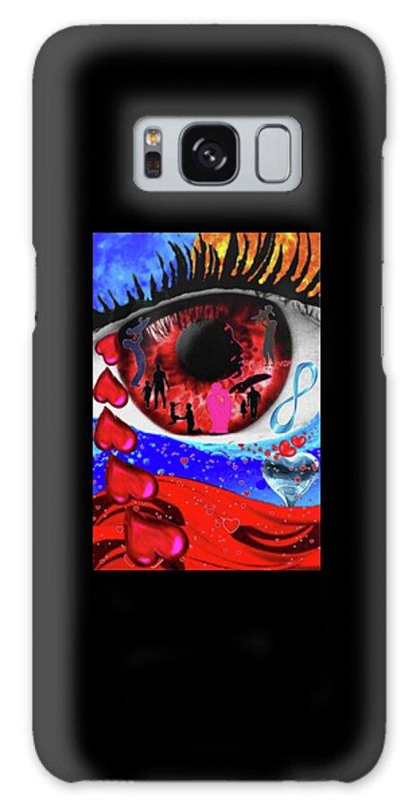 A Fathers Love Poem Galaxy Case featuring the digital art A Fathers Love Beholders Eye by Stephen Battel